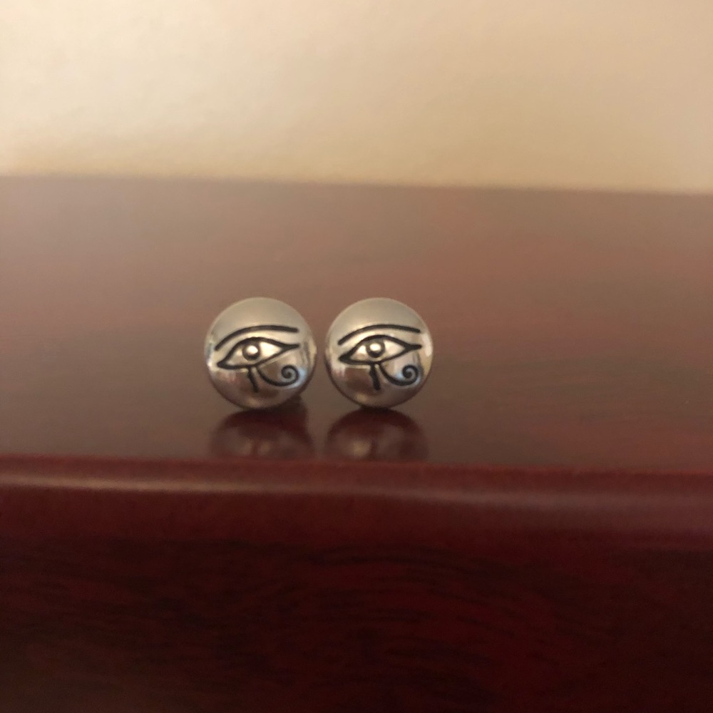 Alex and Ani Eye of Horus post earrings